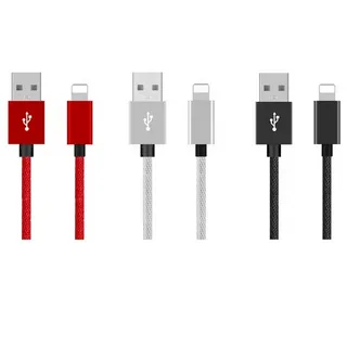 Multiple USB charging cables in different outer colors representing wire choices.