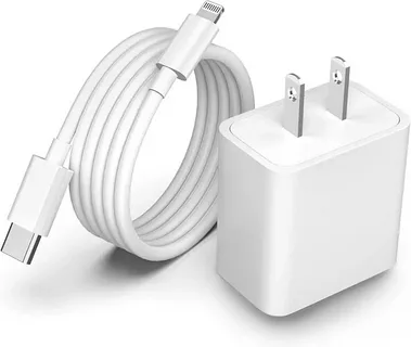 Apple USB-C charging adapter with Lightning to USB-C cable