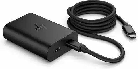 USB-C power adapter and charging cable for laptop
