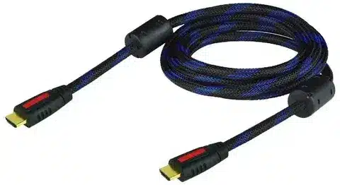 High-end braided HDMI cable providing noise reduction and improved durability.
