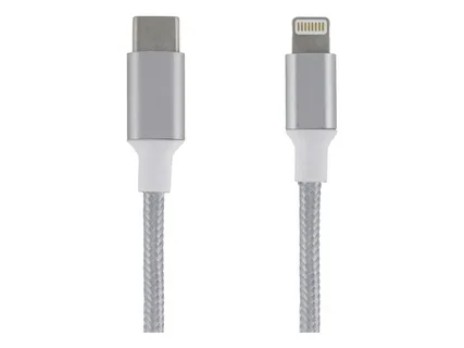 Durable braided USB-C to Lightning cable with reinforced ends