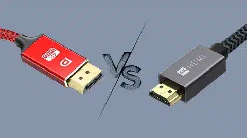 DisplayPort cable and HDMI cable compared with 4K marking