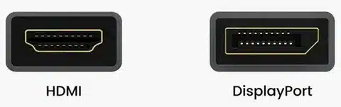 HDMI port compared to DisplayPort port diagram