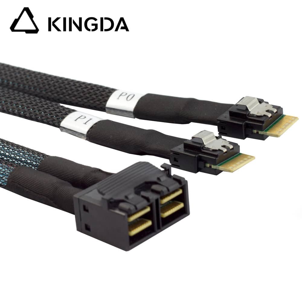 dual SAS SFF 8654 4I male 38p TO dual port sff 8643