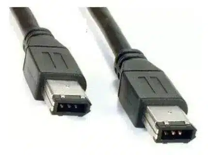 Close up of FireWire 800 cable plugs used for high speed data transfer