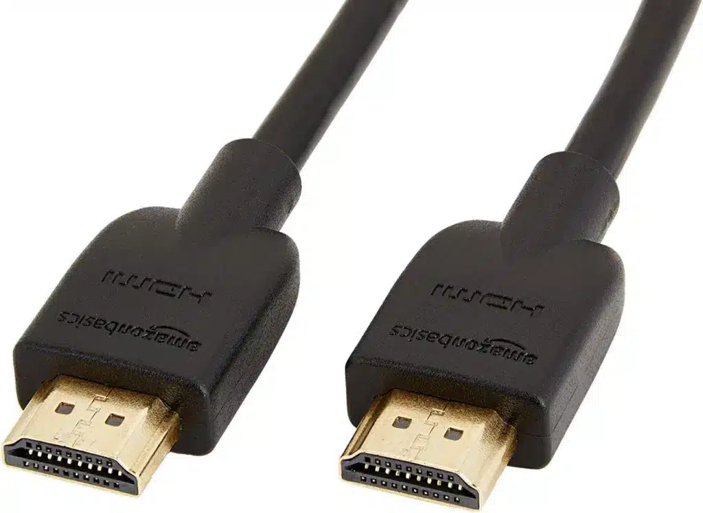 Close up of standard HDMI cable for TVs and monitors