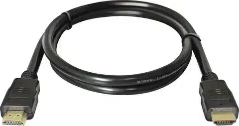HDMI cable providing high quality digital video and audio connection compared to VGA.