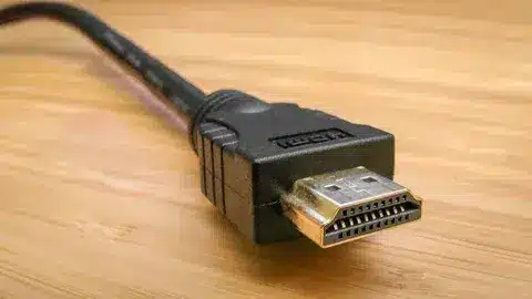 HDMI 2.1 cable showing durable build and connector pins