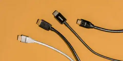 Comparison of HDMI cable types showing variations in design and build quality.