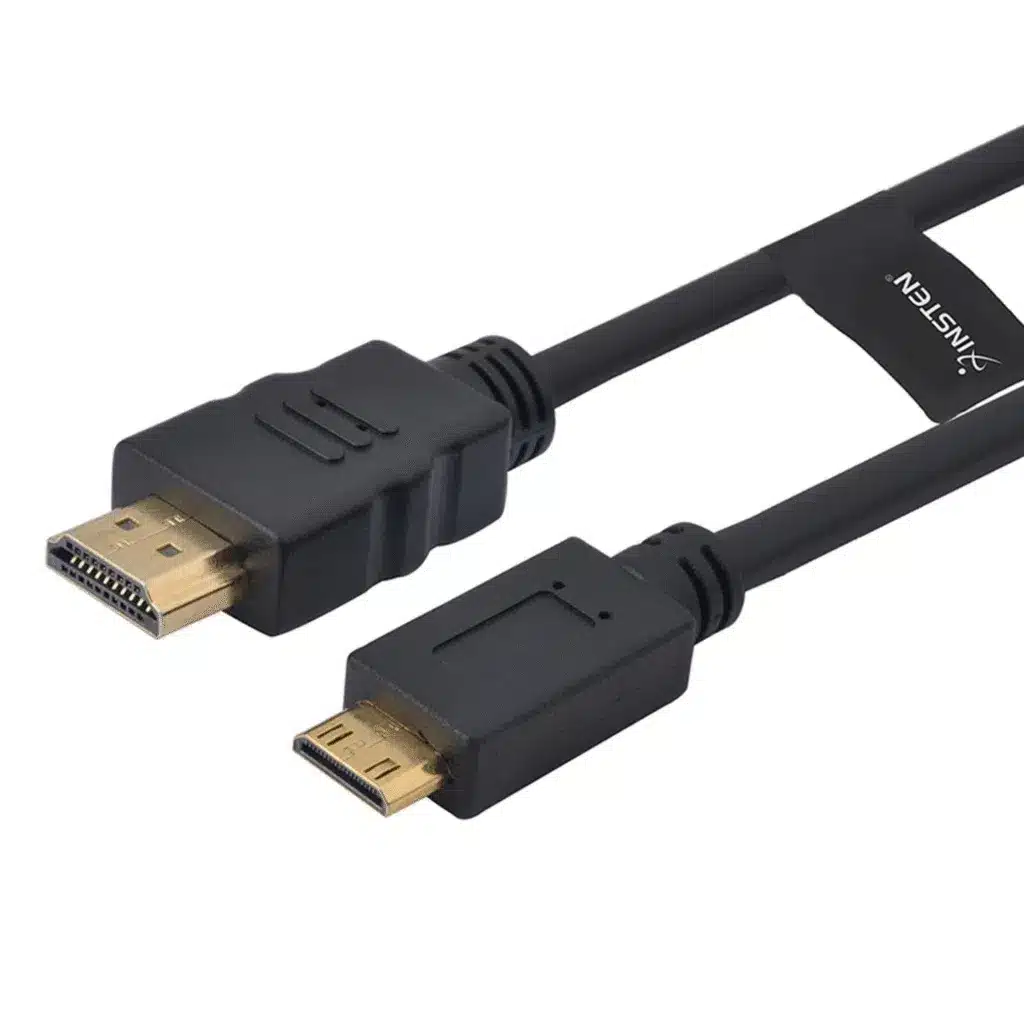 HDMI to Mini HDMI cable adapter for connecting portable electronics