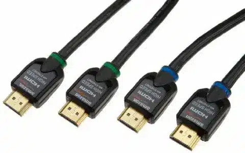 High-end HDMI cables with gold-plated connectors for reliable signal transmission.