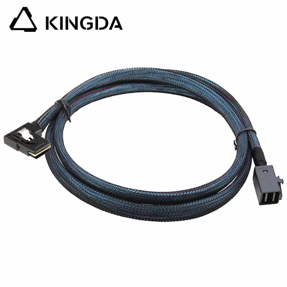 lrft bend MINI SAS HD sff 8643 male to straight male cable