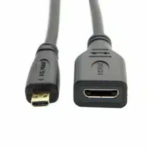 Micro HDMI male to HDMI female adapter cable for connecting portable devices