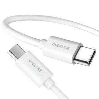 High quality Overtime USB-C cable for charging and syncing.