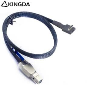 right angle PCIE Oculink SFF 8611 4I To SFF 8644 male