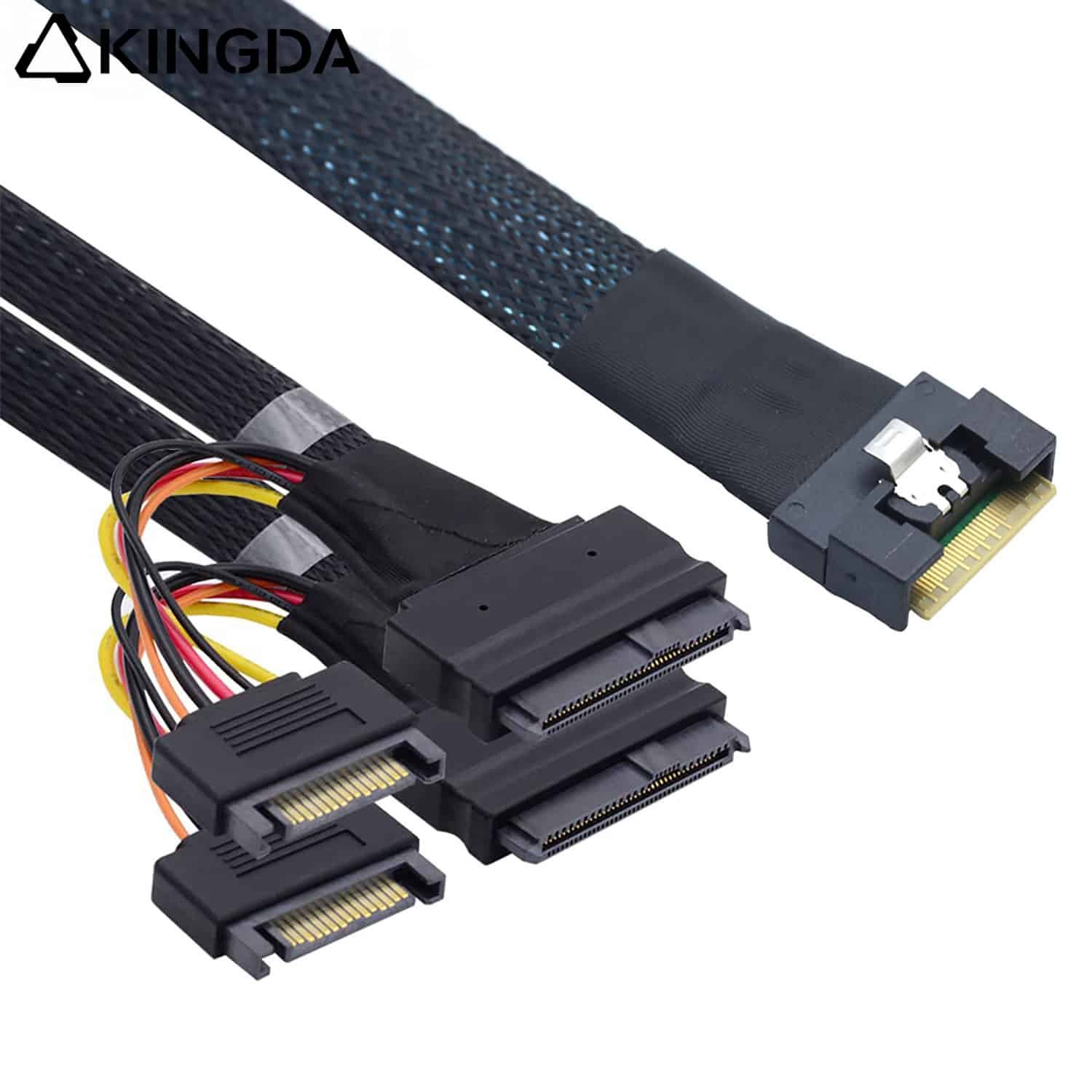 scoop-proof Slim SAS SFF 8654 8I to U.2 SFF 8639 with sata 15P