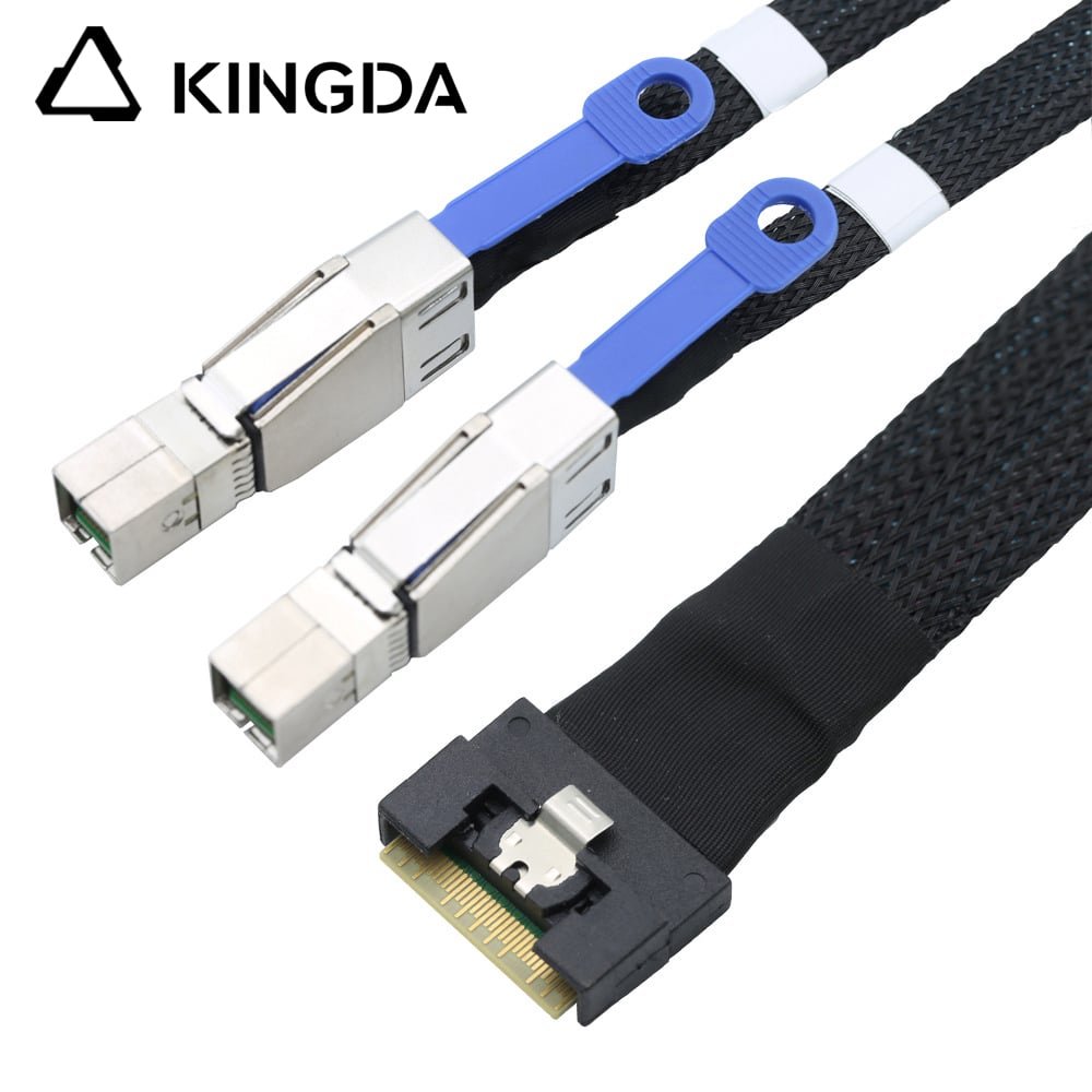 scoop-proof Slim SAS SFF 8654 8I to dual SFF 8644