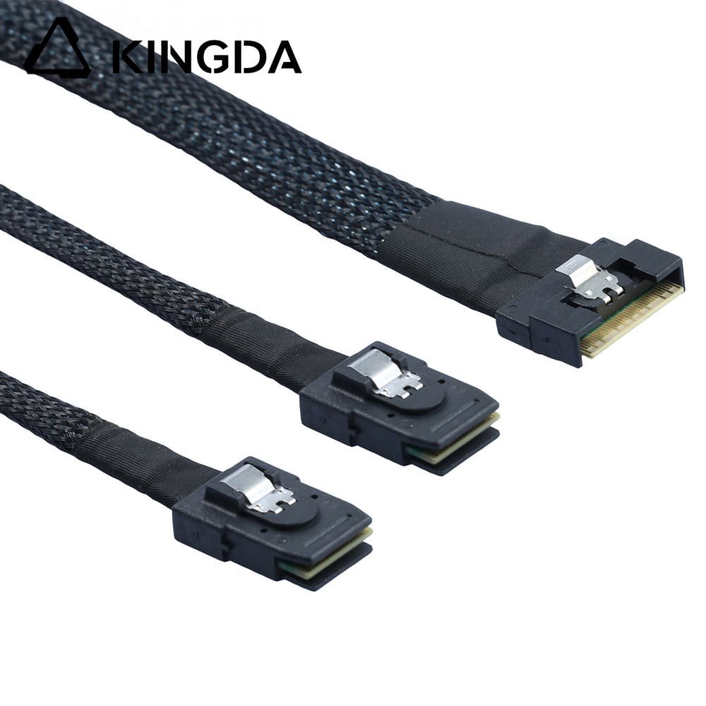 scoop-proof Slim SAS SFF 8654 8I to dual straight SFF 8087
