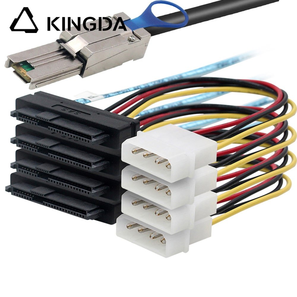 sff 8088 male to 4 port sff 8482 with power