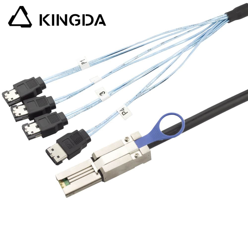 slim sas sff 8088 26p to 4 E-sata 7p with spring