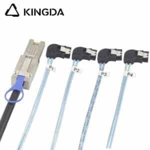 slim sas sff 8088 26p to 4 right side sata 7p with spring