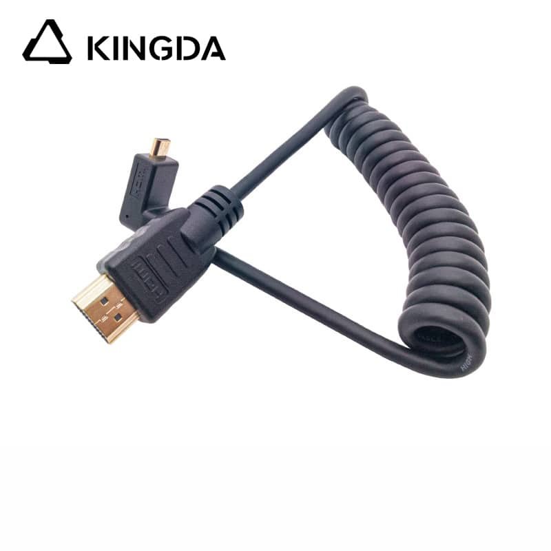 spring downwards micro HDMI 2.1 cable