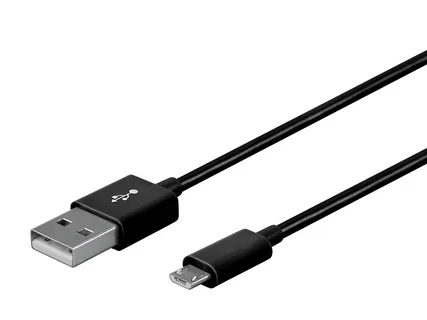 Standard USB-A to Micro USB connector cable.
