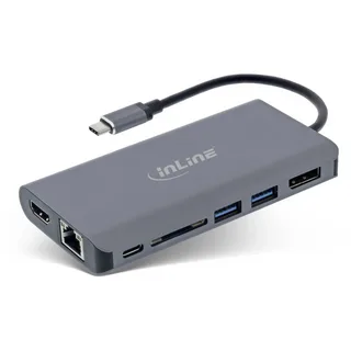USB-C hub with HDMI and multiple ports for display connection and peripherals