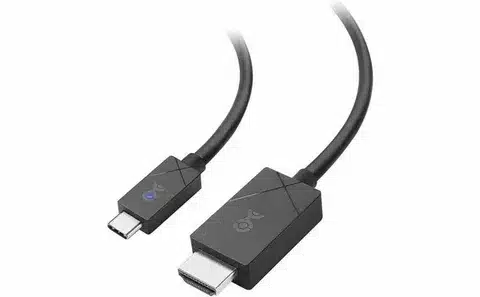USB-C to DisplayPort cable supporting high-resolution display output.