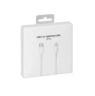box of USB-C to Lightning cable with printed length and connectors