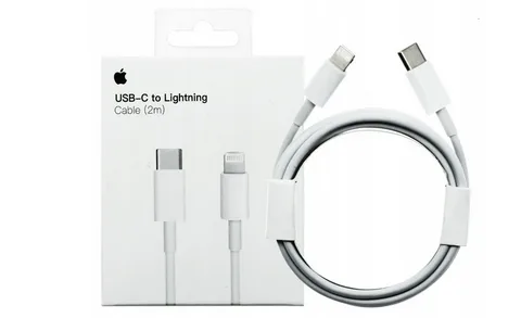 Apple USB-C to Lightning cable packaging showing 2 meter version
