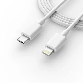 detailed view of USB-C to Lightning cable ends for fast charging