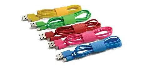 set of colorful USB data cables designed for data transfer and charging