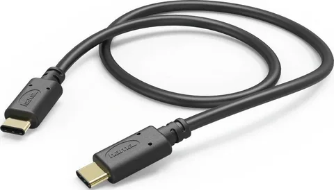Black USB Type-C to USB-C cable for charging and data transfer