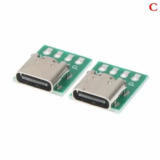 USB Type-C female receptacle mounted on circuit board