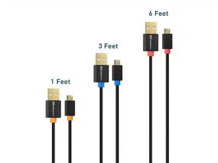 White USB-C to USB-A charging cable for smartphones and tablets.