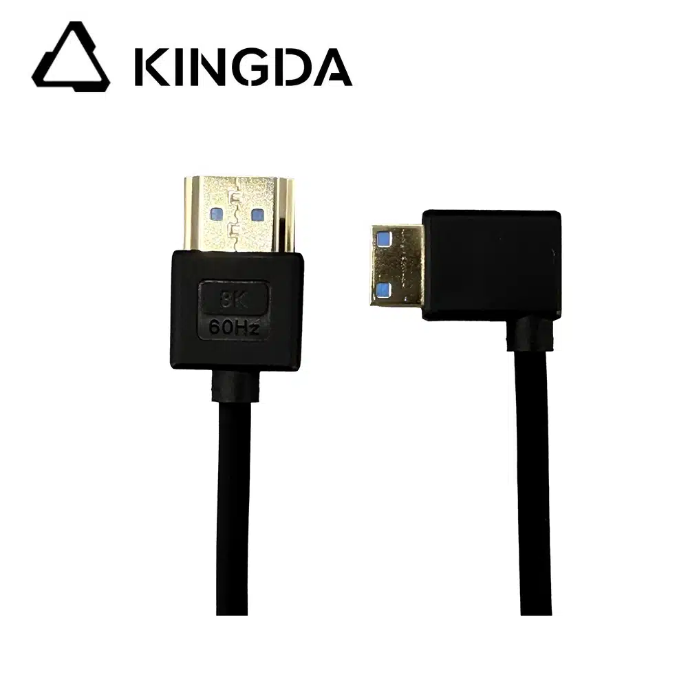 90 degree silicone 8K mini HDMI to HDMI