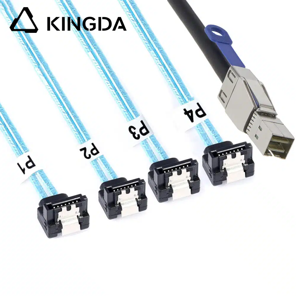 SFF 8644 male to 4X 90 degree SATA 7P female (2)