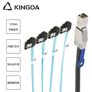 SFF 8644 to 4X left turn SATA 7P