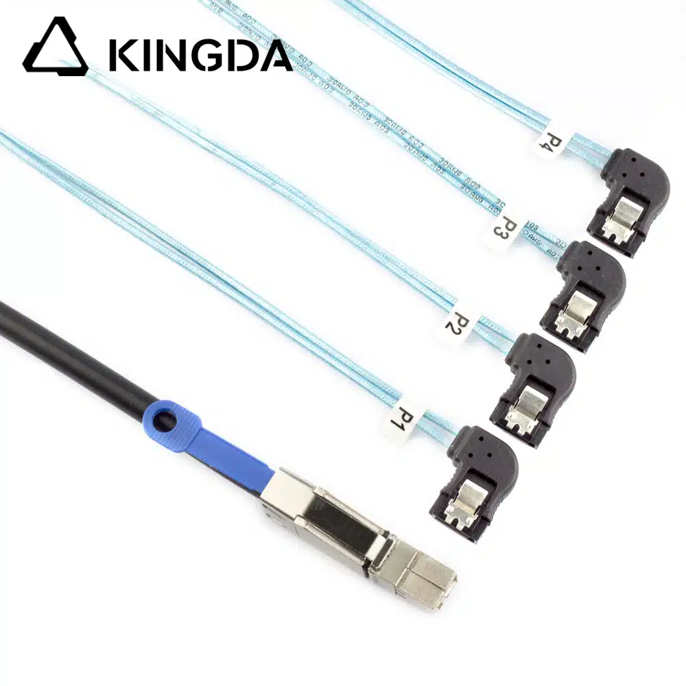 SFF 8644 to 4X right turn SATA 7P