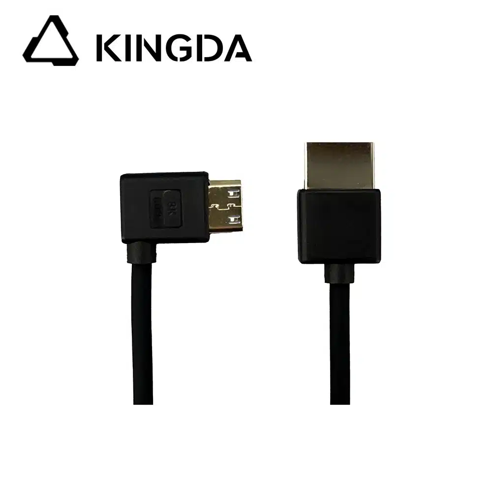 right bend silicone MINI HDMI to HDMI cable