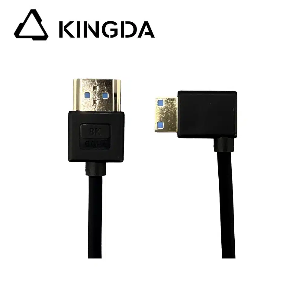 right turn silicone 8K mini HDMI cable