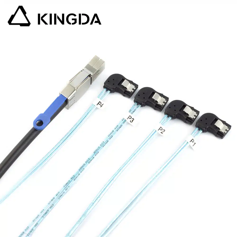 sff 8644 male to 4 port right turn sata 7p