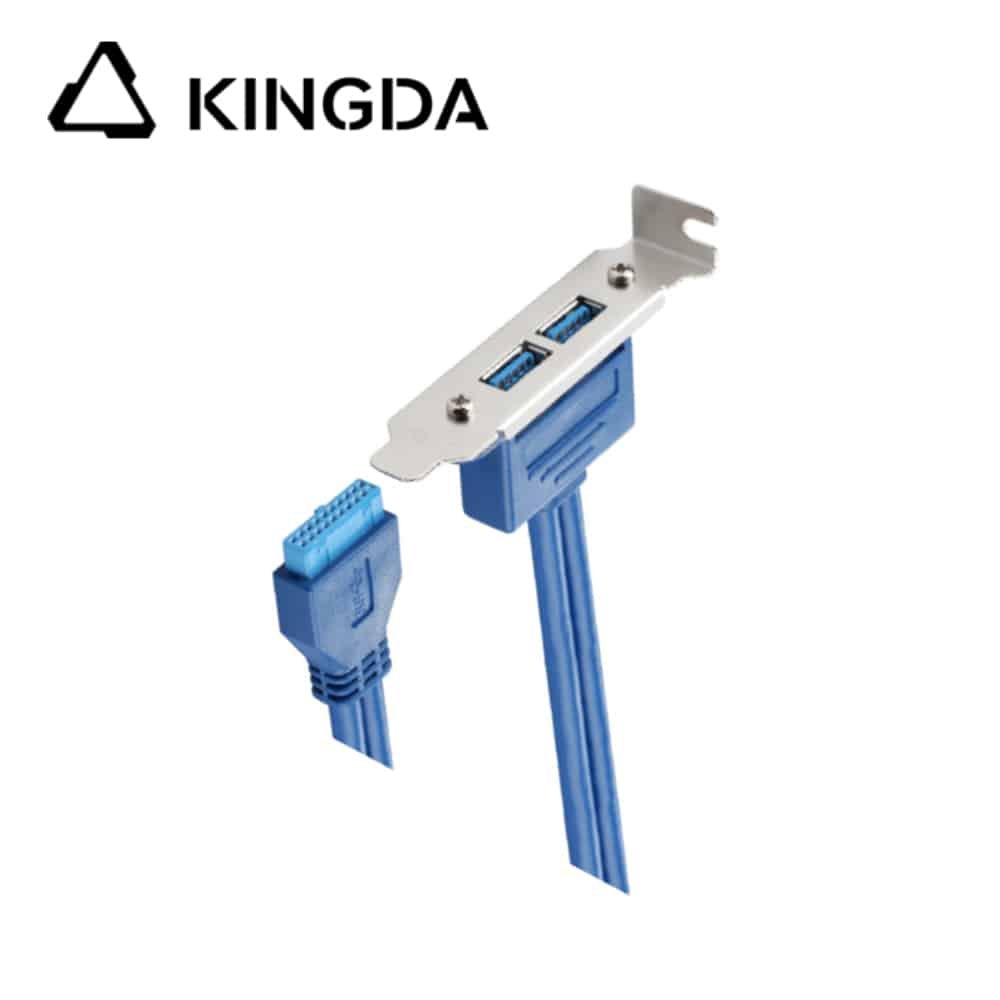 USB 3.0 dual port female to 20pin
