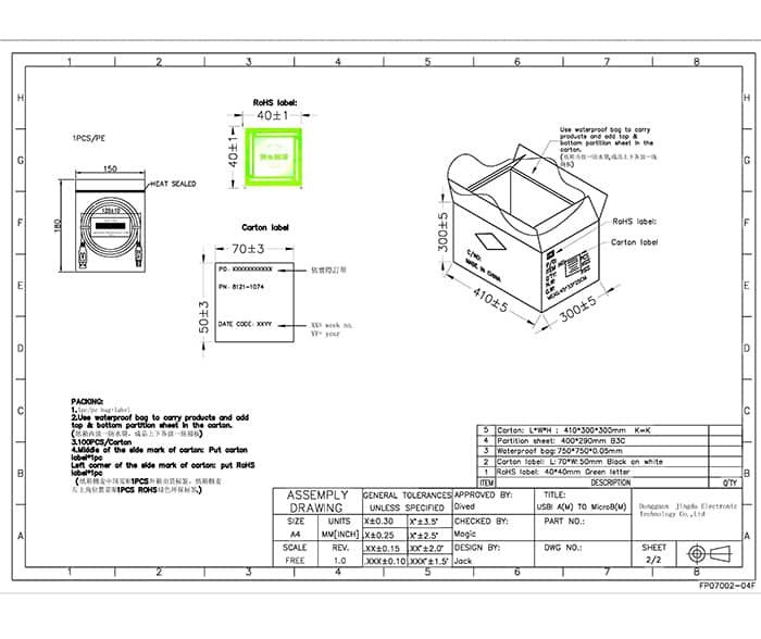 Custom cable packaging and OEM branding options